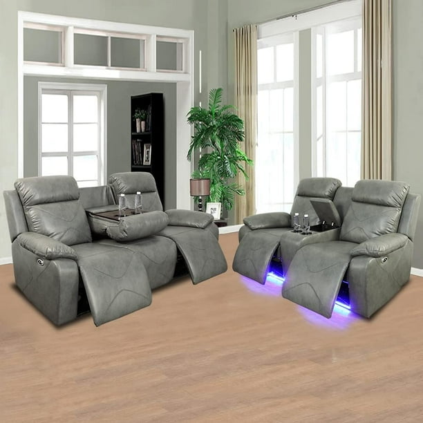 Luxury Furniture Sets Power Recliner Couch Set Recliner Leather Sofas