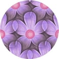 thumbnail image 1 of Ahgly Company Machine Washable Indoor Round Transitional Orchid Purple Area Rugs, 5' Round, 1 of 7