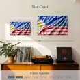thumbnail image 3 of Elephant Stock Philippine And Usa Flag Wall Art - Horizontal Multi Panel Canvas - Living Room Wall Decor - Flags Multi Panel - Blue And Red Decor - 23" x 14", 3 of 4
