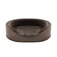 thumbnail image 5 of FurHaven Pet Products Plush & Velvet Oval Pet Bed for Dogs & Cats - Driftwood Brown, Large, 5 of 9