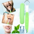 thumbnail image 4 of Tongue Scraper Cleaner 100% BPA Free Tongue Scrapers with Soft Handle for Adults, Kids, Healthy Oral Care, Easy to Use, Help Fight Bad Breath,with A Portable Travel Case-Green, 4 of 9