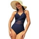 thumbnail image 3 of Wafatliotn Traje de baño de una pieza con corte halter y parte delantera con push-up para mujer, 3 of 4