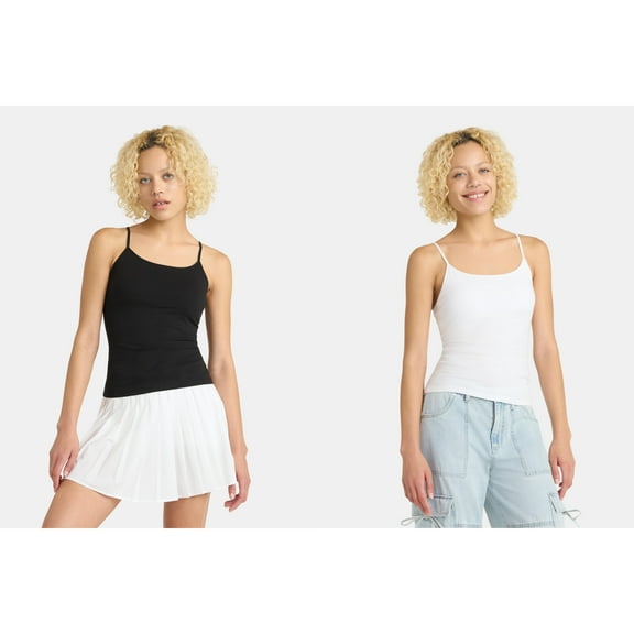 No Boundaries Cropped Shelf Bra Cami Top, Women's