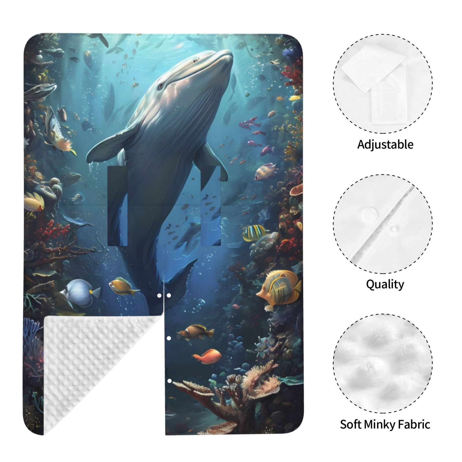 Naloa Underwater Dolphin Baby Car Seat Cover, Breathable Baby Carrier Cover, Multiuse Baby Carrier Cover & Nursing Breastfeeding Cover