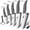 Gray, variant on 11-Piece Kitchen Knives Set with Peeler, Ceramic Knife 6-inch Serrated Bread Knife,6-inch Chef Knife, 5inch Utility Knife,4-inch Paring Knife and 3-inch Peeling Tool
