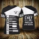 thumbnail image 1 of Camiseta De Manga Corta Estampada En 3d Del Chef Punk, 1 of 5