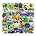 thumbnail image 2 of 100 Pcs Outdoor Camping Stickers Travel Hiking Adventure Stickers Wilderness Nature Stickers Pack Waterproof Vinyl Stickers Decals for Water Bottle Laptop Luggage for Adults Teens Girls Boys Kids, 2 of 5