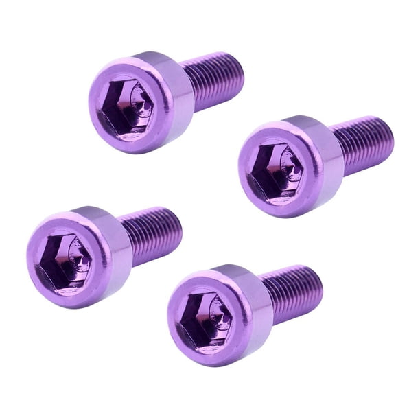 Advancent Paquete de 4 tornillos para portabidones de bicicleta de carretera, accesorios, color rojo Type3 NO3