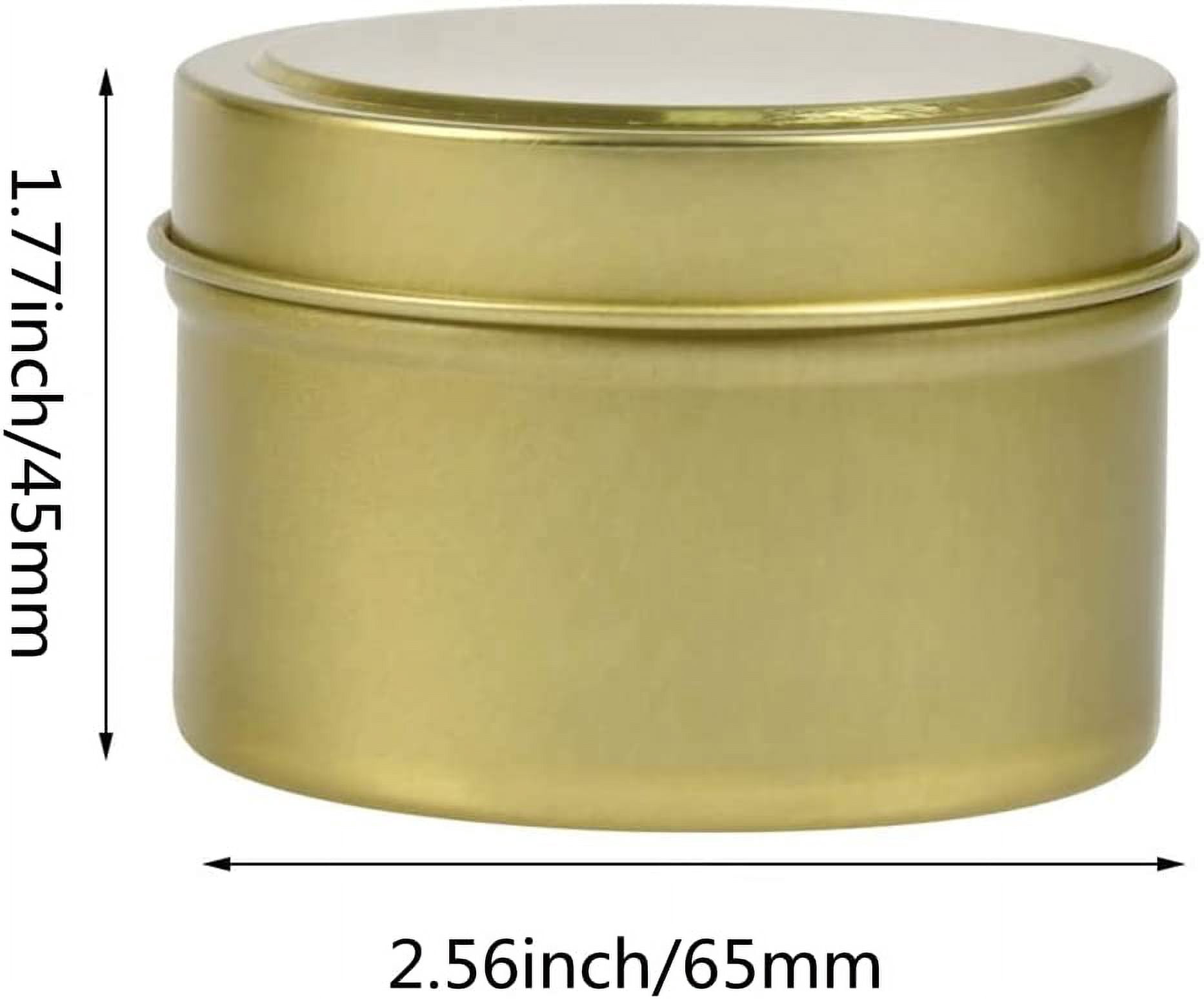24pcs Gold Candle Tins, 4oz, DIY Candle Making Kit, Storage Jars, Adult, Unisex, Traditional, Christmas