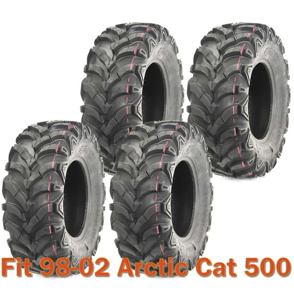 98-02 Arctic Cat 500 Full Set 4 ATV tires 25x10-12 P341 Deep Tread Mud