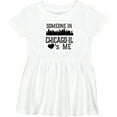 thumbnail image 3 of Inktastic Chicago Illinois Someone Loves Me Skyline Girls Baby Dress, 3 of 5