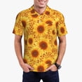 thumbnail image 1 of Fotbe Vintage Leopard Print Sunflower Camiseta Polo de Golf para Hombre con Estampado – Camisa Deportiva Transpirable con Cuello Abotonado-Large, 1 of 6
