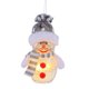 thumbnail image 3 of Adorno de muñeco de nieve con luces, decoración navideña, figura de muñeco de nieve iluminada coleccionable para decoración de comedor y sala de estar Sombrero gris, 3 of 8