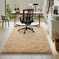 thumbnail image 2 of Janvonne Fluffy Area Rugs for Bedroom,4x6ft Soft Shaggy Bedside Rug, Indoor Floor Carpet for Kids, Dorms, Nursery Rooms, Home Decor Aesthetic,Camel, 2 of 8