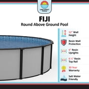 Lake Effect Pools 24' x 52 Fiji Round Resin Protected Steel Walled Above Ground Swimming Pool