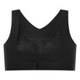 thumbnail image 3 of LLYwey Yoga Bras for Women Women's Seamless Lace Front Buckle Sports Bra Without Underwire Support Push up Bra Big & Tall Size Nylon Padded Bra Style LW-245 Black M, 3 of 3