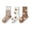 Coffee White, variant on Girls Ruffle Crew Socks, 3-Pack Mixed Fabric Socks, Seamless Cute Kids Socks for Everyday Wear (3–11 Years)