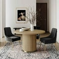 thumbnail image 2 of Pemberly Row Transitional Oak Wood Round Dining Table - 47.3"W x 47.3"D x 30"H, 2 of 7