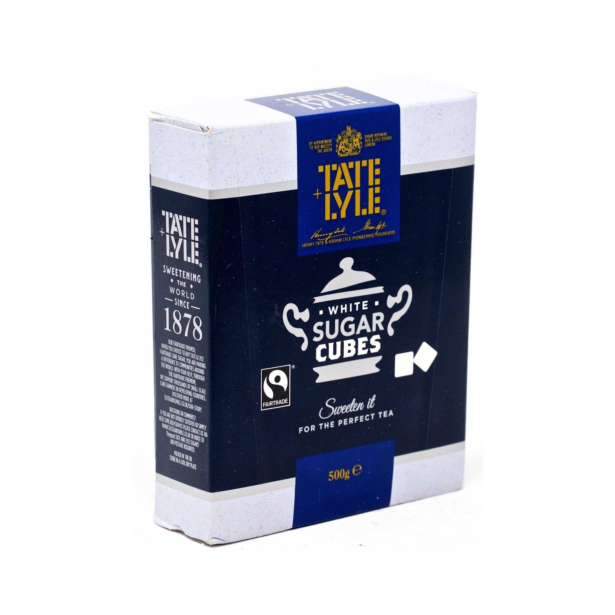 Tate & Lyle Fairtrade Cane White Sugar Cubes 500g (Pack of 2)