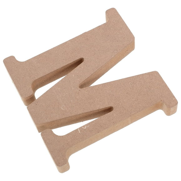 WHAMVOX Wooden Letter Cutout Symbols Decor For Craft Supply Light Brown 1 PCS