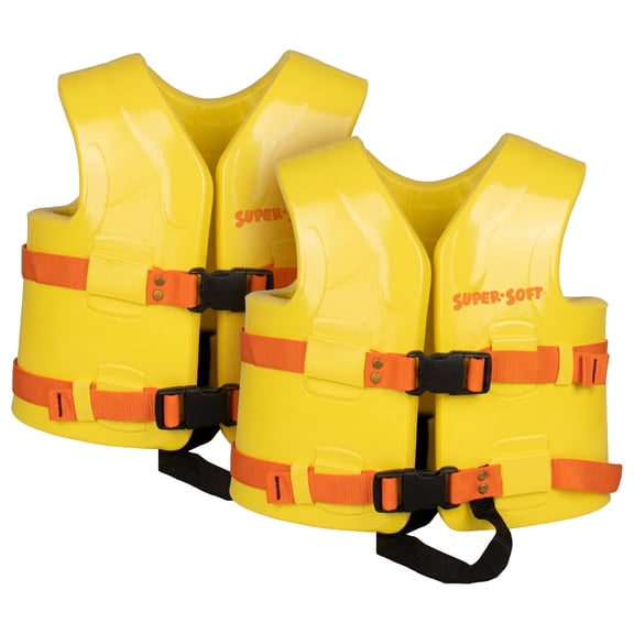 TRC Recreation Super Soft Child Life Jacket - USCG-Approved - 2 Pack, X Small, Yellow