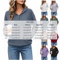 thumbnail image 3 of LEAVINGSUO Fall Tops for Women 2026 Casual Long Sleeve Button Thin Version With Pockets Hooded Collar Coat Wine M, 3 of 9