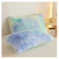 thumbnail image 6 of TiaGOC Fluffy Tie Dye Comforter Cover Queen Set，Faux Fur Comforter Set 3 Pieces(1 Fluffy Duvet Cover +2 Shaggy Pillowcases) Faux Fur Tie Dye Bedding Sets Queen,Solid Color (Tie Dye Sage Green, Queen), 6 of 9