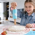thumbnail image 4 of 19-Piece All Ages Baking Set, Child-Friendly Tools With Food-Grade Silicone Mat, Wood Rolling Pin, Measuring Spoons/Cups, Whisk, Spatulas For Young Bakers, 4 of 6
