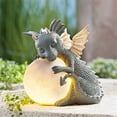 thumbnail image 1 of Baby Dragon Garden Sculpture Decoration Adorable Yoga Dragon Resin Statue Home Outdoor Decoration Ornaments Pacific Giftware01China He Qiyong unisex, 1 of 1