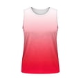 thumbnail image 4 of Uootdi Women's Activewear Gradient Color Back Split Sleeveless Solid Tops Gym Training Style Soft Stretchy Slim Fit Shirts Gift, 4 of 6