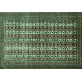 thumbnail image 1 of Ahgly Company Indoor Rectangle Persian Turquoise Blue Traditional Area Rugs, 7' x 10', 1 of 4