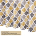 thumbnail image 5 of Yiwa Shower Curtain 72x78 Moroccan Trellis Shower Curtain Geometric Quatrefoil Pattern Fabric Bathroom Decorative Shower Curtain Ginger/Grey, 5 of 7