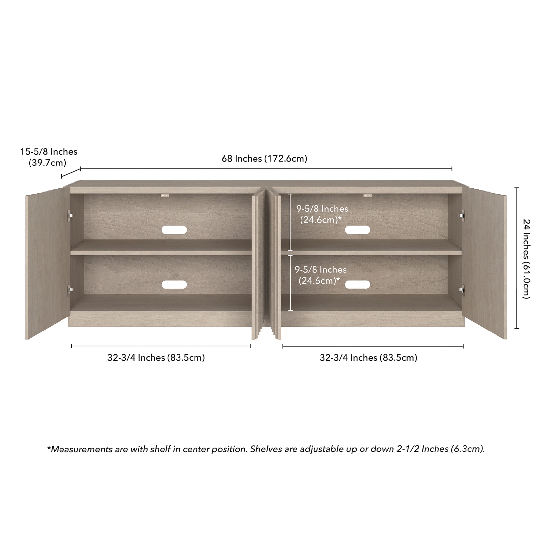 Evelyn&Zoe Marion Modern TV Stand For TVs up to 75", Alder White
