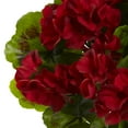 thumbnail image 3 of Nearly Natural Geranium Artificial Flower Bush UV Resistant, Set of 4 (Indoor/Outdoor), Red, 3 of 3