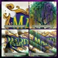 thumbnail image 4 of Colorful Mardi Gras Banner Purple Green Gold Carnival Display Curly Vines Star Decor Festival Backdrop for Mardi Gras Celebration Carnival Party Festival Decor, 4 of 9