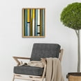thumbnail image 2 of Geometric Pop Art Halftone Memphis Design Yellow Blue Art Print Framed Poster Wall Decor 12x16 inch, 2 of 5