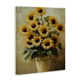 thumbnail image 3 of Stupell Industries Sunny Sunflowers Arrangement Floral Painting Wrapped Canvas Canvas Art Print Wall Art, 16 x 20, 3 of 7