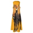 thumbnail image 4 of Highland Cow with Sunflowers Long Dress Women's Summer Dress Elegant Guest Wedding Dress Summer for Women Women Long, 4 of 7
