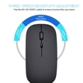 thumbnail image 4 of Wireless 2.4G Mouse Ultra-thin Silent Mouse Portable Stylish Mouse Rechargeable Mouse 10m/33ft Wireless Transmission (Silver), 4 of 8
