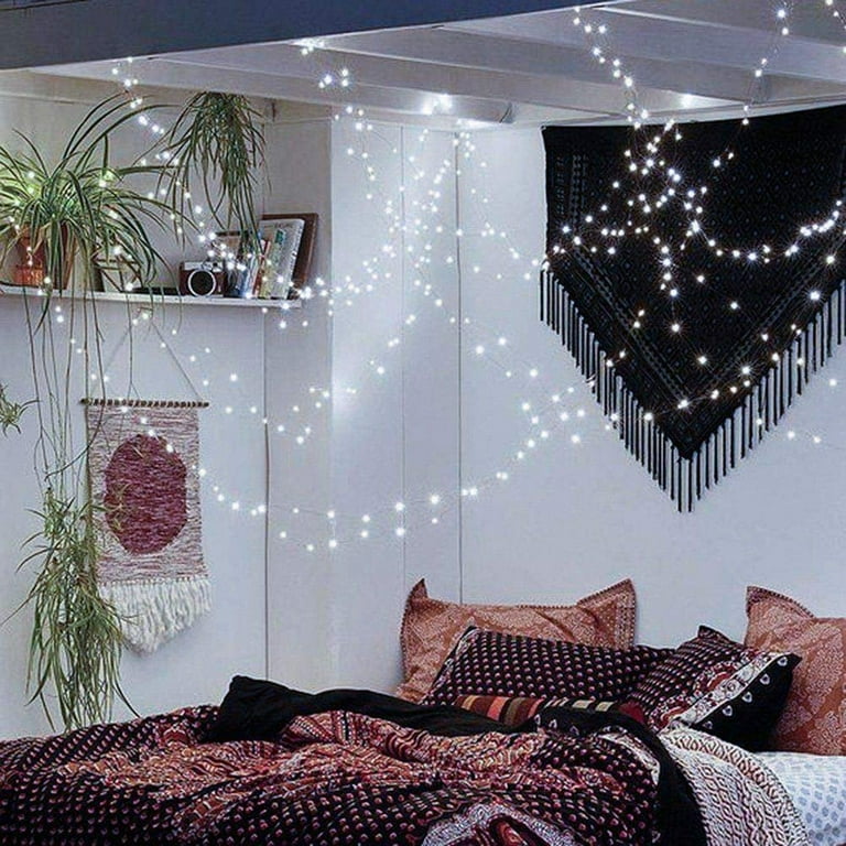 Perfect Holiday 100 LED Silver Mini String Lights Battery Operated