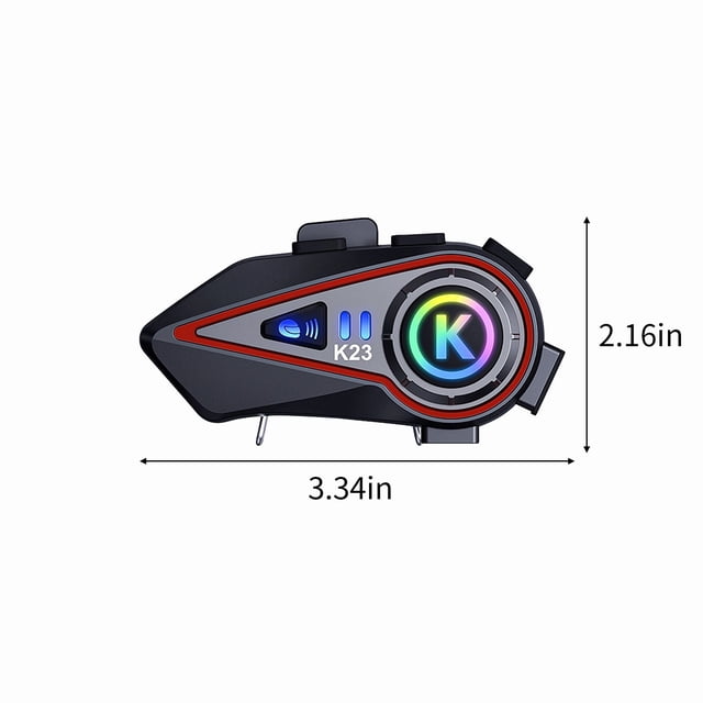 Herunwer Motorcycle Helmet Bluetooth Headset with Smart Noise Cancellation, 35-Hour Battery, and Auto Answer