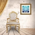 thumbnail image 3 of Kimberly, Allen 12x12 Gold Ornate Wood Framed with Double Matting Museum Art Print Titled - Indigo Mandala 2, 3 of 4