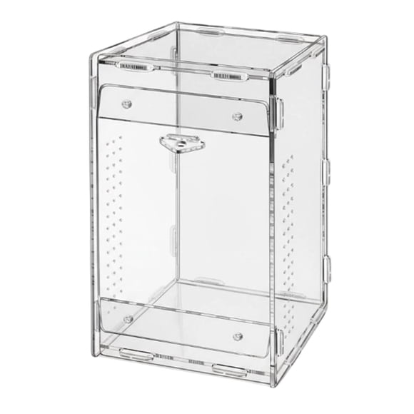 lingqin Reptile Terrarium Acrylic Clear Enclosure for Chameleons Geckos Hermit Crabs