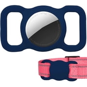 Silicone Case Compatible with Apple AirTag,Dog Cat Collar Pet Loop Holder for AirTags,Slide On Sleeve Compatible with AirTag Navy