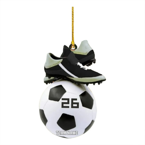 Adornos Navideños Personalizados De Acrílico Para Futbolistas Y Amantes Del Fútbol. Producto Decorativo Para La Familia. Adornos Con Búhos. Decoración Para Bufandas. Colgantes.