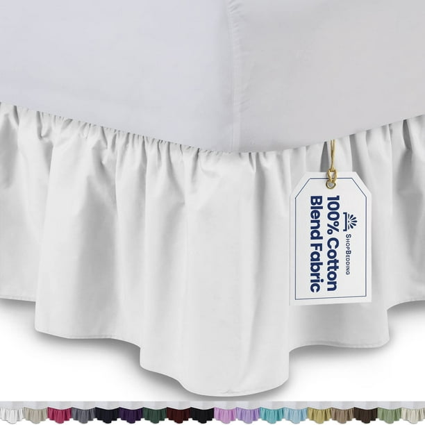 Ruffled Bed Skirt Twin Xl White 14, Dorm Bed Skirt Twin Xl