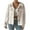Khaki, variant on FNFHFY Womens Fuzzy Cropped Coat Casual Button Down Lapel Fleece Jacket Warm Fall Winter Fluffy Coats Long Sleeve Short Sherpa Jackets