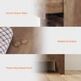 thumbnail image 6 of WAMPAT Set of 2 Farmhouse Nightstand with 4 Drawers for Bedroom, Wooden Side Table for Living Room, Closet, Office, Rustic Brown, 6 of 7
