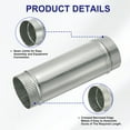 thumbnail image 4 of Uxcell 4 x 12 Inch Round Dryer Duct, 1PCS Galvanized Steel Crimped Straight Air Vent Duct Extension Coupler Pipe Adapter Connector for HVAC Dryer Hood Ventilation Chimney, Silver, 4 of 7