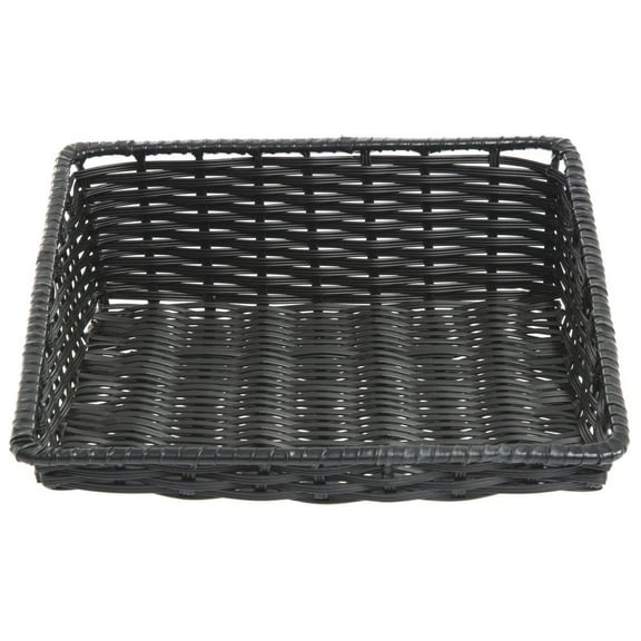 HUBERT® Black Produce Basket - 15 1/2"L x 16"D x 1 1/2" to 5"H